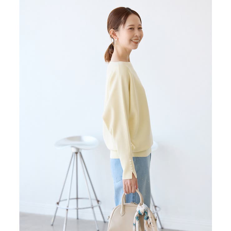 【洗濯機OK・アンチピリング】マシュマロ袖パールドルマンニット | ROPE' PICNIC | 詳細画像28 