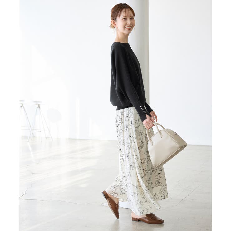 【洗濯機OK・アンチピリング】マシュマロ袖パールドルマンニット | ROPE' PICNIC | 詳細画像4 