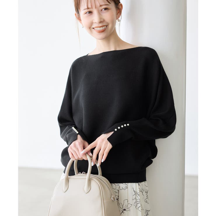 【洗濯機OK・アンチピリング】マシュマロ袖パールドルマンニット | ROPE' PICNIC | 詳細画像6 