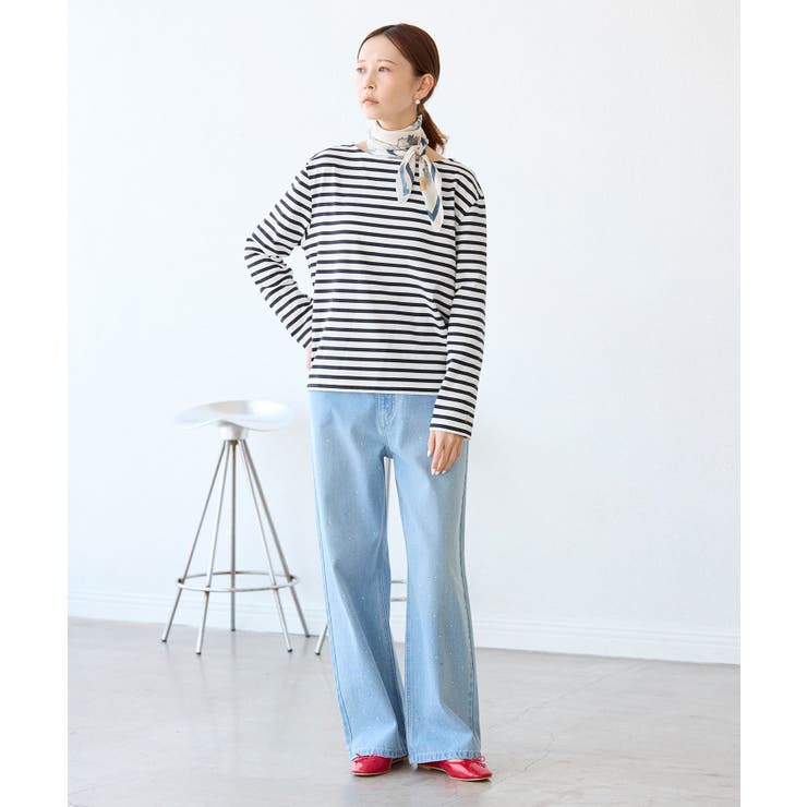 刺繍入りボーダーカットトップス | ROPE' PICNIC | 詳細画像2 