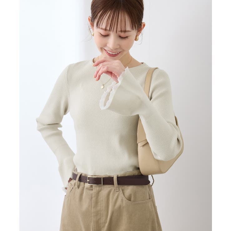 袖口フレアシアーニットプルオーバー/洗濯機OK | ROPE' PICNIC | 詳細画像13 