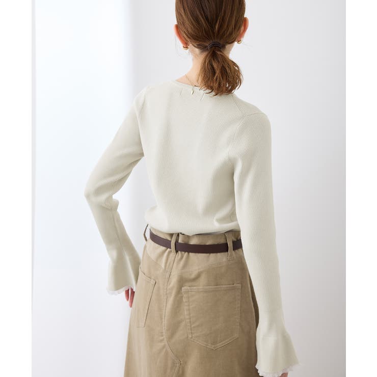 袖口フレアシアーニットプルオーバー/洗濯機OK | ROPE' PICNIC | 詳細画像15 