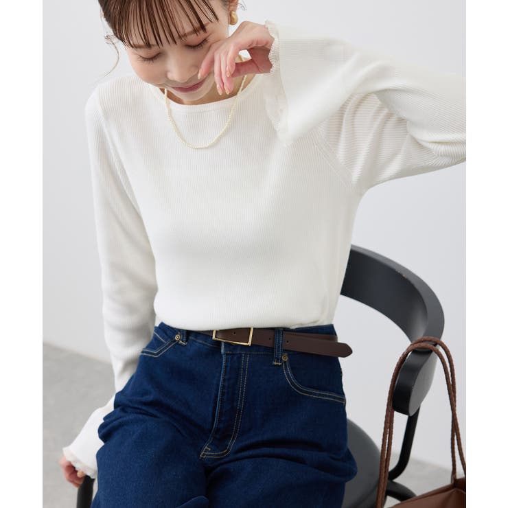 袖口フレアシアーニットプルオーバー/洗濯機OK | ROPE' PICNIC | 詳細画像19 