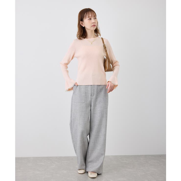 袖口フレアシアーニットプルオーバー/洗濯機OK | ROPE' PICNIC | 詳細画像20 