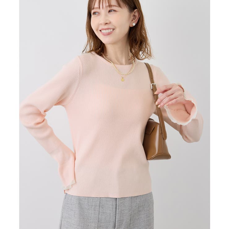 袖口フレアシアーニットプルオーバー/洗濯機OK | ROPE' PICNIC | 詳細画像23 