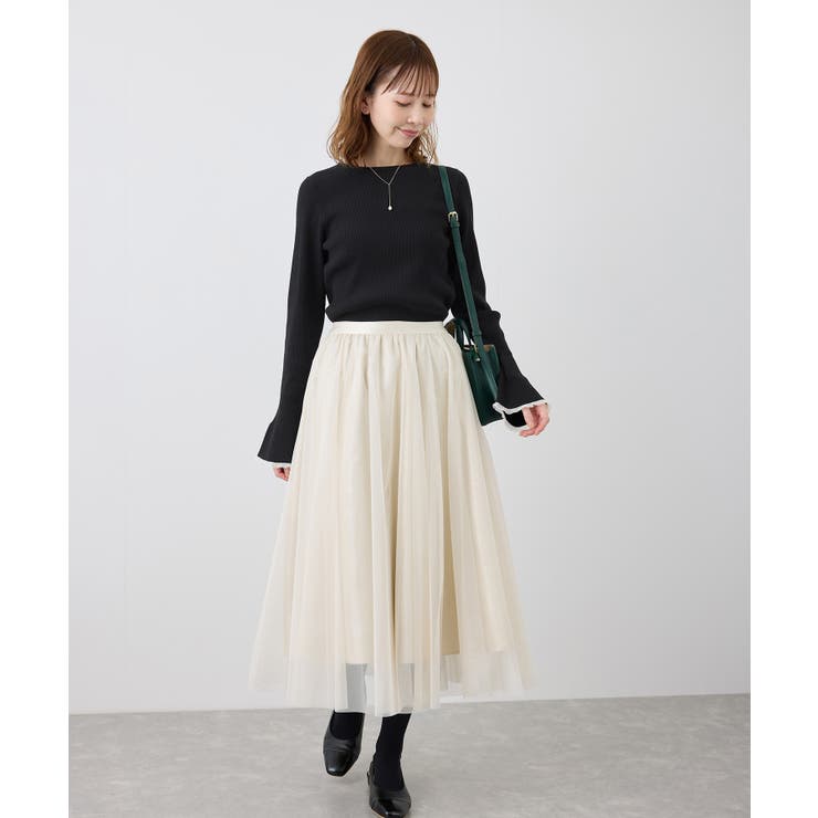 袖口フレアシアーニットプルオーバー/洗濯機OK | ROPE' PICNIC | 詳細画像4 