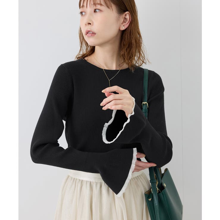 袖口フレアシアーニットプルオーバー/洗濯機OK | ROPE' PICNIC | 詳細画像6 