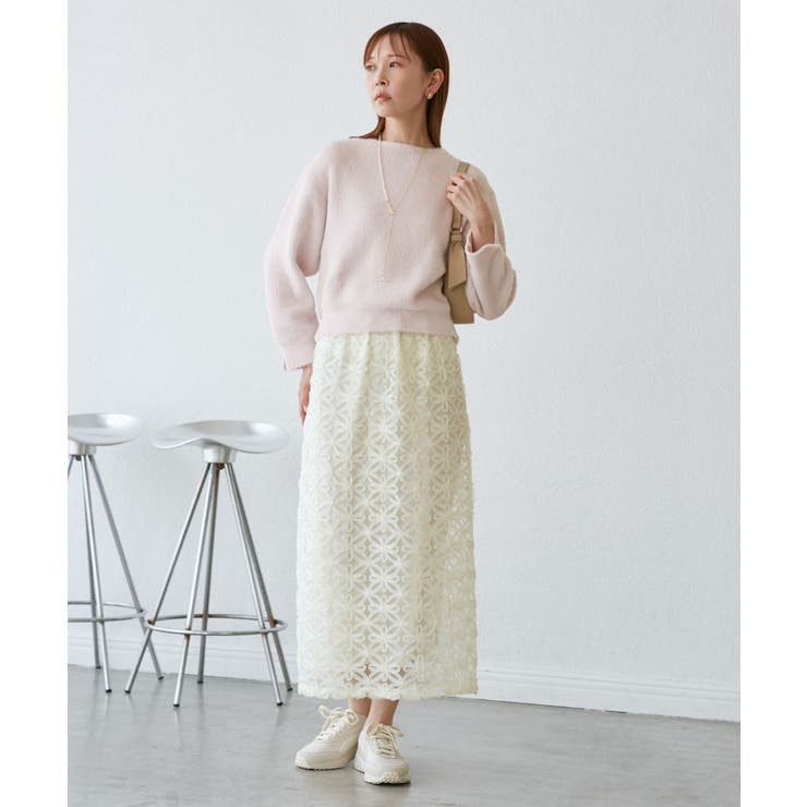 fluffy knitフラッフィーニット ふわふわMIXフェザーニットプル