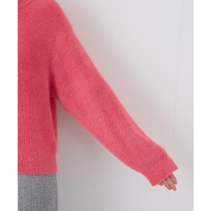 fluffy knitフラッフィーニット ふわふわMIXフェザーニットプル