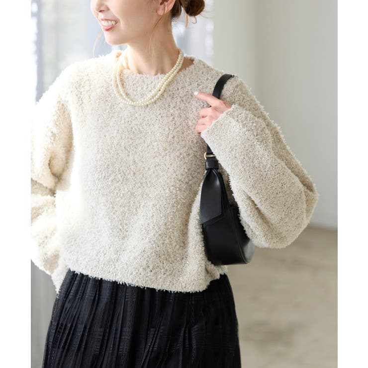 スパンコール混リボンヤーンニットプルオーバー | ROPE' PICNIC | 詳細画像4 