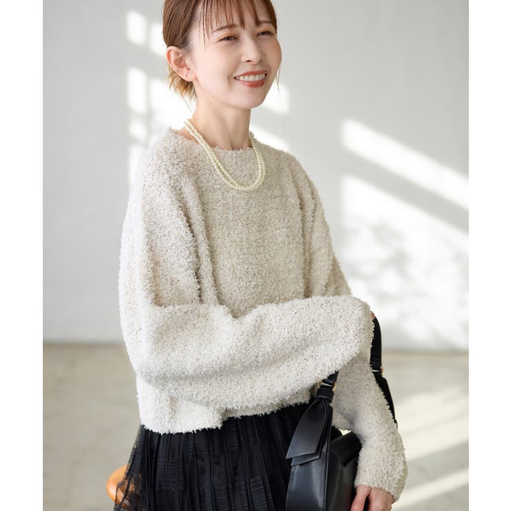 スパンコール混リボンヤーンニットプルオーバー | ROPE' PICNIC | 詳細画像5 