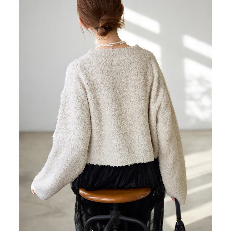 スパンコール混リボンヤーンニットプルオーバー | ROPE' PICNIC | 詳細画像6 