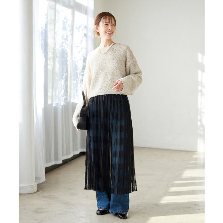 スパンコール混リボンヤーンニットプルオーバー | ROPE' PICNIC | 詳細画像7 