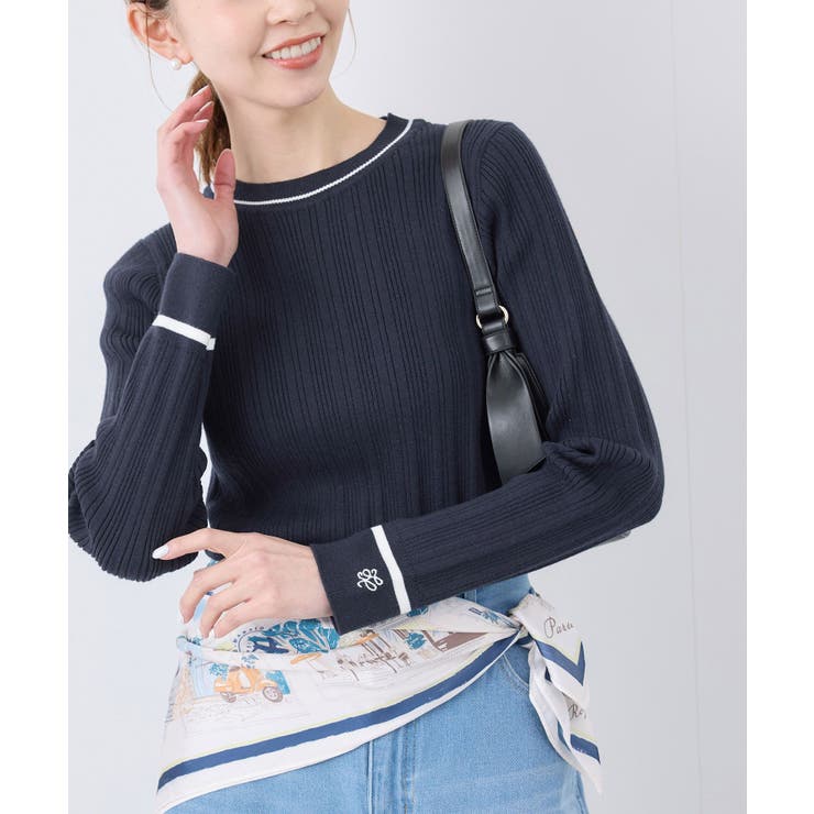 シルク混ワンポイントニットプルオーバー | ROPE' PICNIC | 詳細画像15 