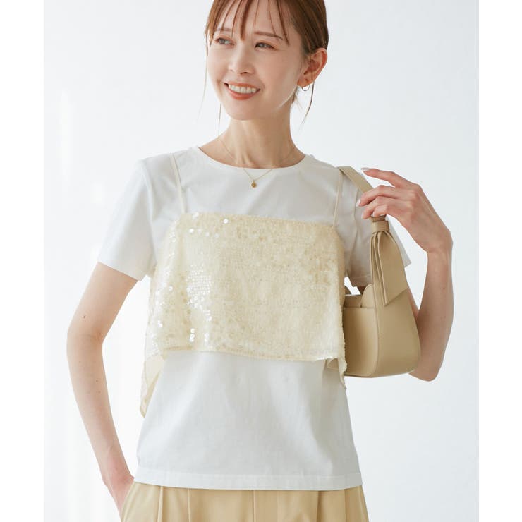 スパンコールビスチェ付きカットトップス | ROPE' PICNIC | 詳細画像12 