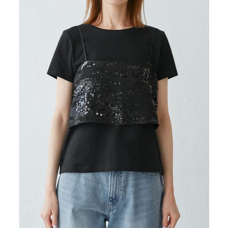 スパンコールビスチェ付きカットトップス | ROPE' PICNIC | 詳細画像16 