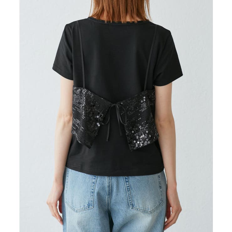 スパンコールビスチェ付きカットトップス | ROPE' PICNIC | 詳細画像18 