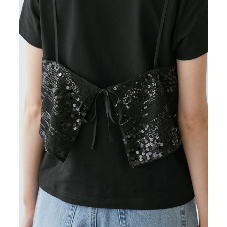 スパンコールビスチェ付きカットトップス | ROPE' PICNIC | 詳細画像22 