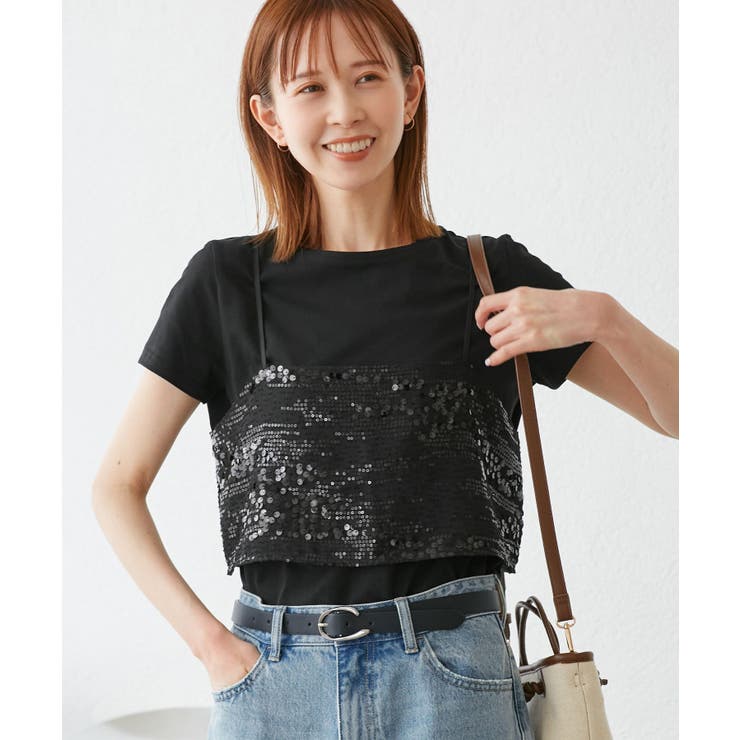 スパンコールビスチェ付きカットトップス | ROPE' PICNIC | 詳細画像5 