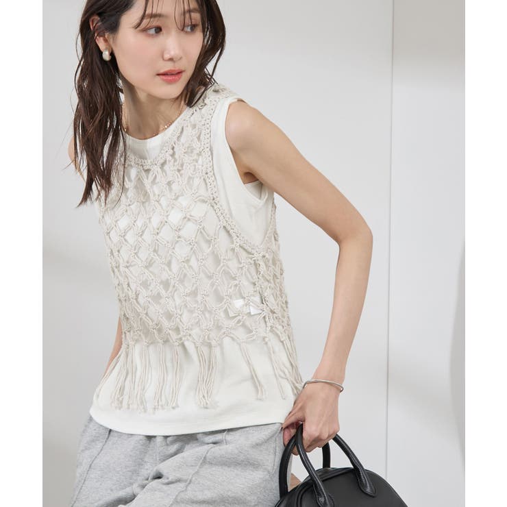 キナリ(16) | かぎ針ビスチェ×タンクトップセット | ROPE' PICNIC