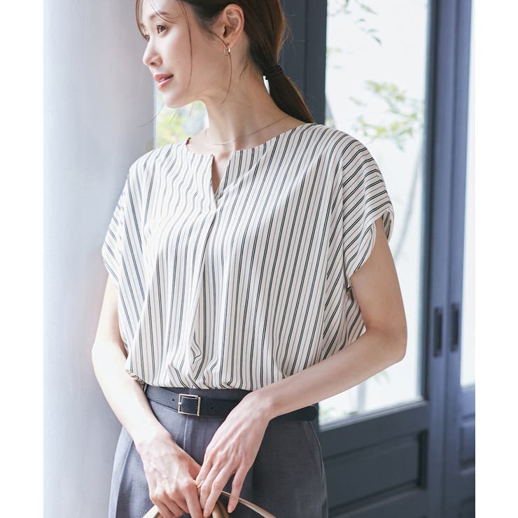 カットジョーゼットスキッパートップス | ROPE' PICNIC | 詳細画像4 