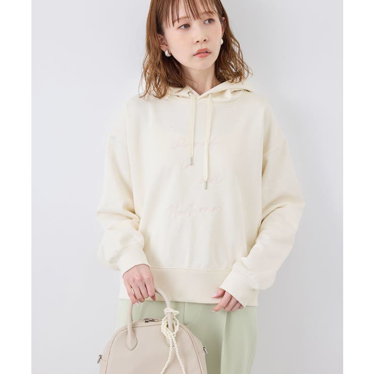 オフホワイト(15) | アソートロゴ刺繍裏毛フーディー | ROPE' PICNIC