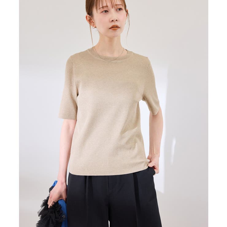 【洗濯機OK】LEVITAハーフスリーブニットプルオーバー | ROPE' PICNIC | 詳細画像10 