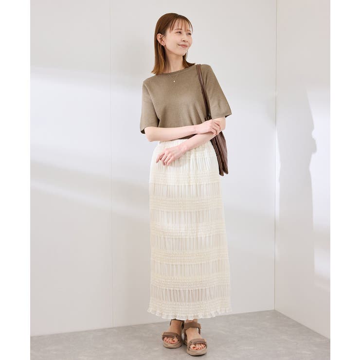 【洗濯機OK】LEVITAハーフスリーブニットプルオーバー | ROPE' PICNIC | 詳細画像11 