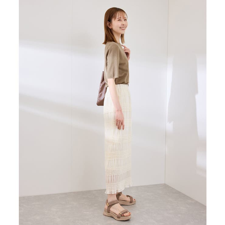 【洗濯機OK】LEVITAハーフスリーブニットプルオーバー | ROPE' PICNIC | 詳細画像12 