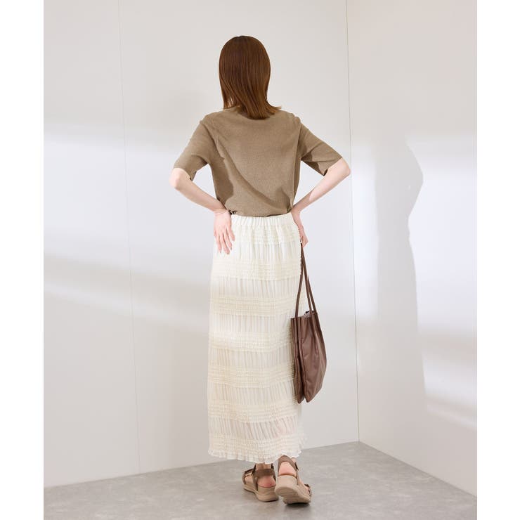 【洗濯機OK】LEVITAハーフスリーブニットプルオーバー | ROPE' PICNIC | 詳細画像13 