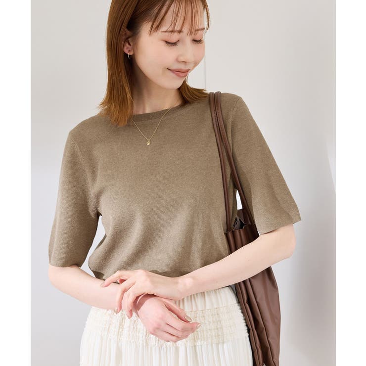 【洗濯機OK】LEVITAハーフスリーブニットプルオーバー | ROPE' PICNIC | 詳細画像14 