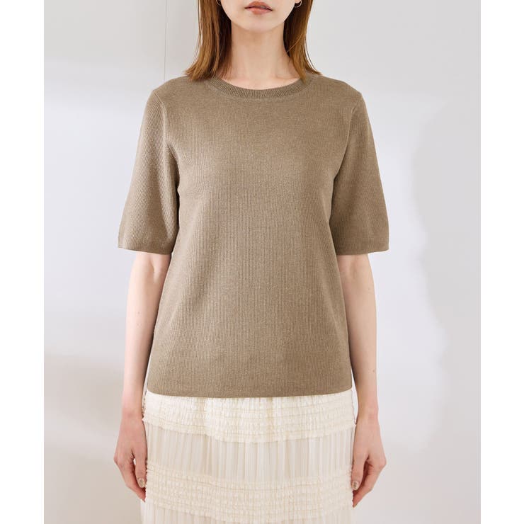 【洗濯機OK】LEVITAハーフスリーブニットプルオーバー | ROPE' PICNIC | 詳細画像16 