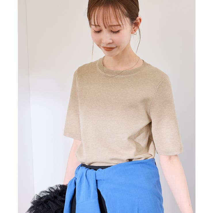 【洗濯機OK】LEVITAハーフスリーブニットプルオーバー | ROPE' PICNIC | 詳細画像9 