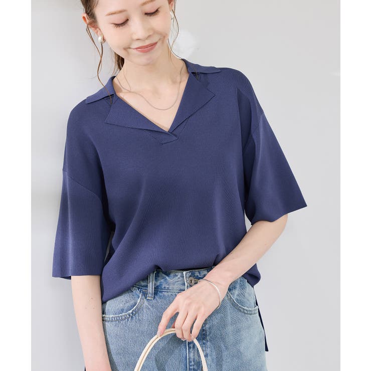 スキッパーサマーニットプルオーバー | ROPE' PICNIC | 詳細画像17 