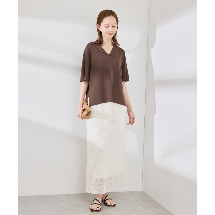 スキッパーサマーニットプルオーバー | ROPE' PICNIC | 詳細画像9 