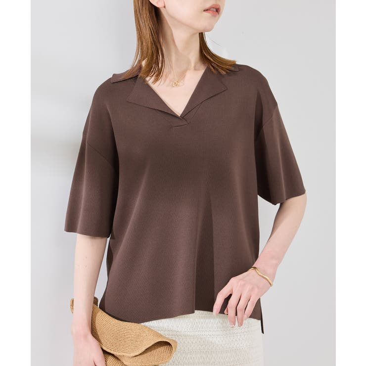 ブラウン系(22) | スキッパーサマーニットプルオーバー | ROPE' PICNIC