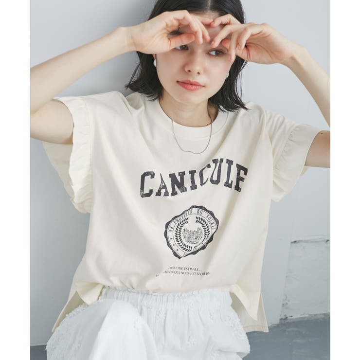 袖フリルカレッジロゴTシャツ | ROPE' PICNIC | 詳細画像10 