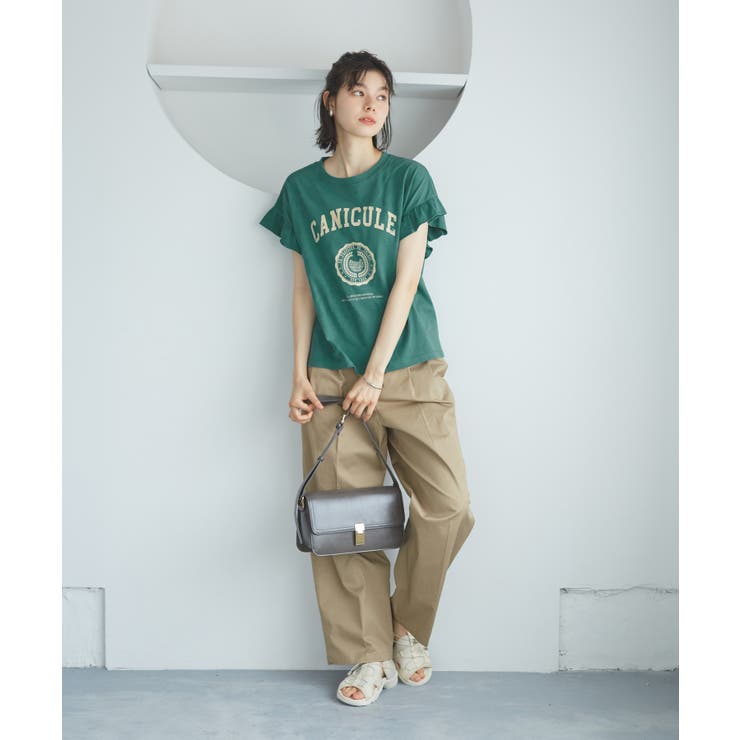 袖フリルカレッジロゴTシャツ | ROPE' PICNIC | 詳細画像12 