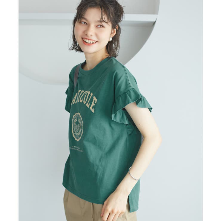 袖フリルカレッジロゴTシャツ | ROPE' PICNIC | 詳細画像13 