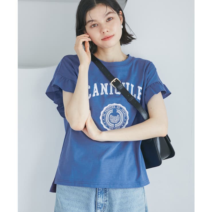 袖フリルカレッジロゴTシャツ | ROPE' PICNIC | 詳細画像18 