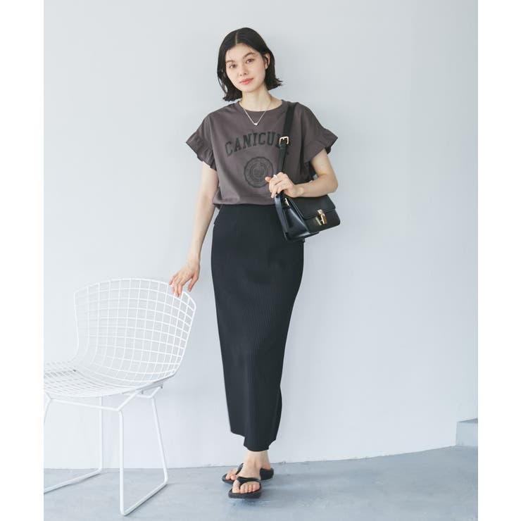 袖フリルカレッジロゴTシャツ | ROPE' PICNIC | 詳細画像3 