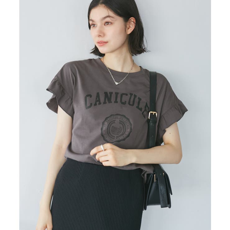 袖フリルカレッジロゴTシャツ | ROPE' PICNIC | 詳細画像4 