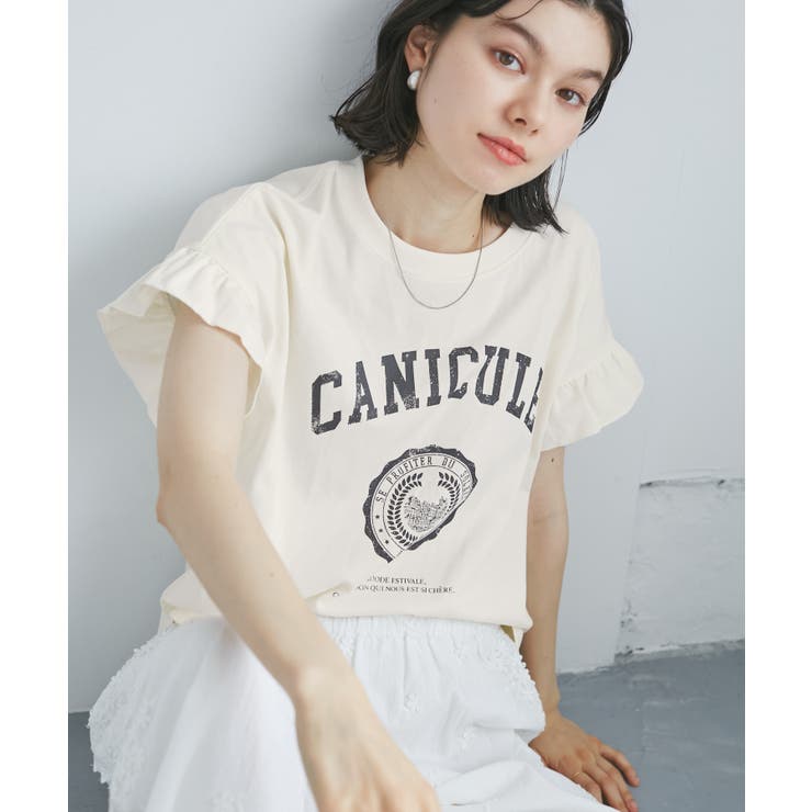 袖フリルカレッジロゴTシャツ | ROPE' PICNIC | 詳細画像9 