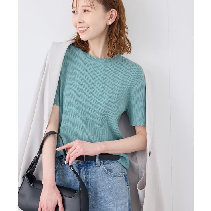 スカラップニットプルオーバー イージーケア UVカット | ROPE' PICNIC | 詳細画像10 