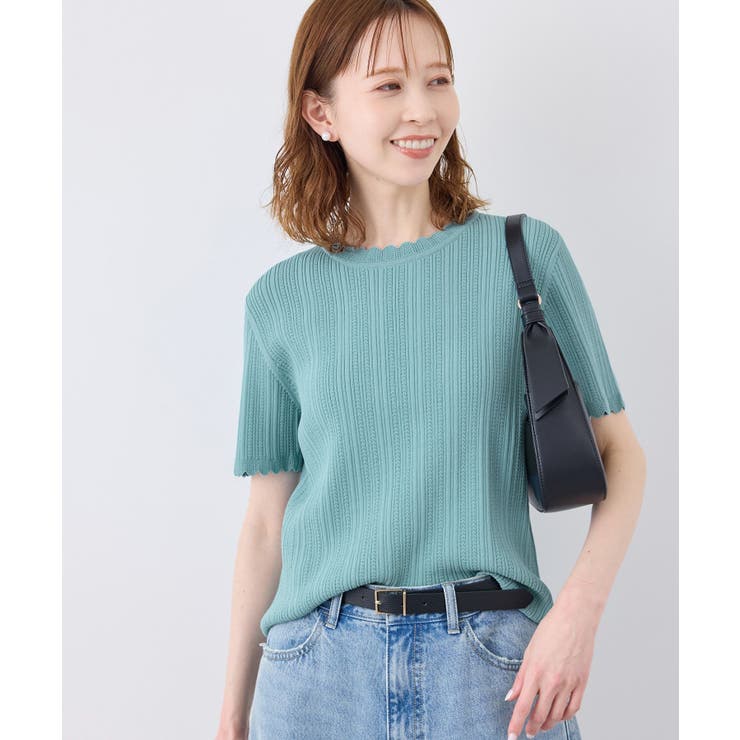 スカラップニットプルオーバー イージーケア UVカット | ROPE' PICNIC | 詳細画像11 