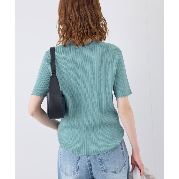 スカラップニットプルオーバー イージーケア UVカット | ROPE' PICNIC | 詳細画像12 