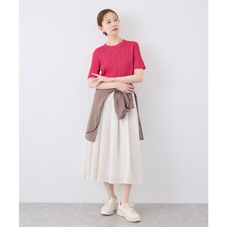 スカラップニットプルオーバー イージーケア UVカット | ROPE' PICNIC | 詳細画像13 