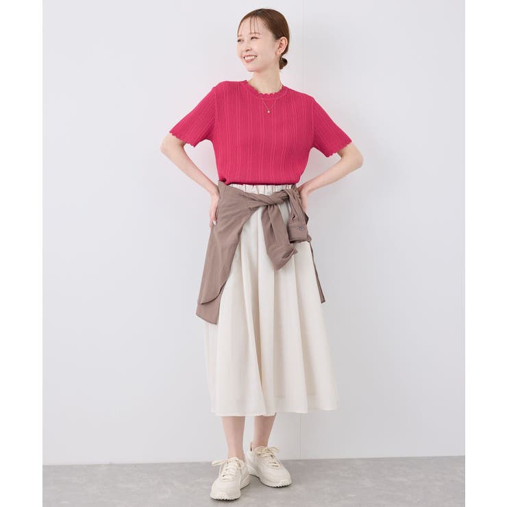 スカラップニットプルオーバー イージーケア UVカット | ROPE' PICNIC | 詳細画像14 