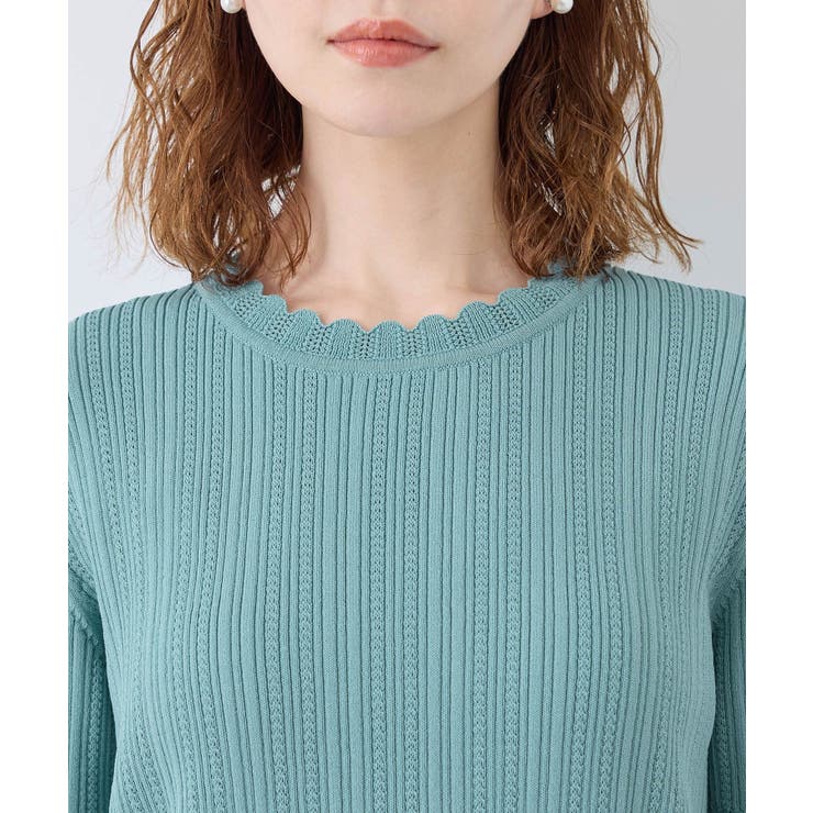 スカラップニットプルオーバー イージーケア UVカット | ROPE' PICNIC | 詳細画像20 