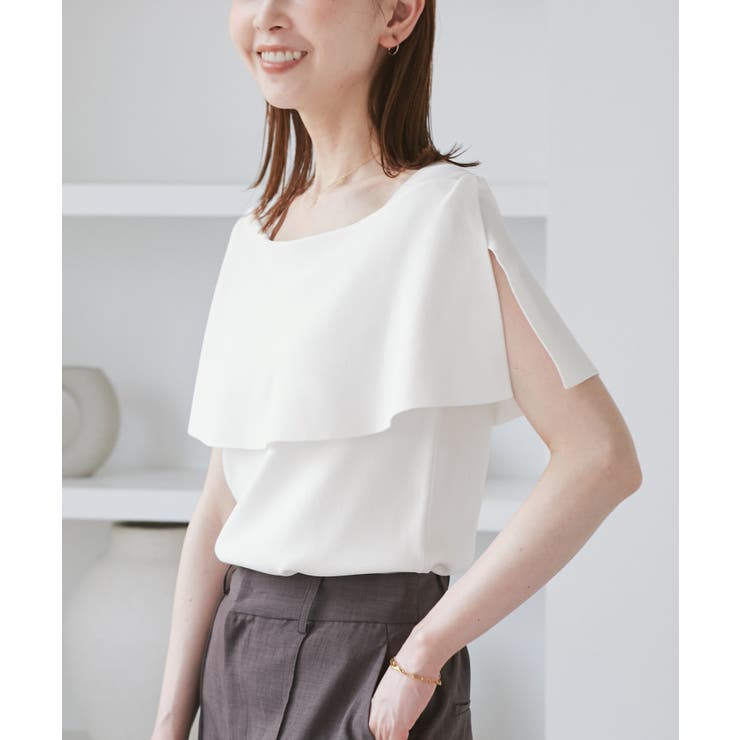 【UVカット・接触冷感・イージーケア】八方映えニット ケープニットプルオーバー | ROPE' PICNIC | 詳細画像4 